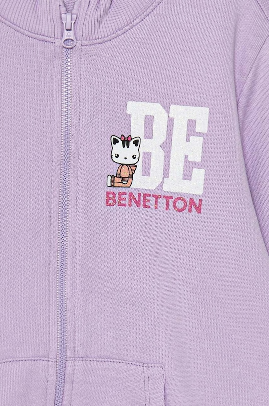 Dziewczynka United Colors of Benetton bluza bawełniana dziecięca 3J70G5037.P.Seasonal fioletowy