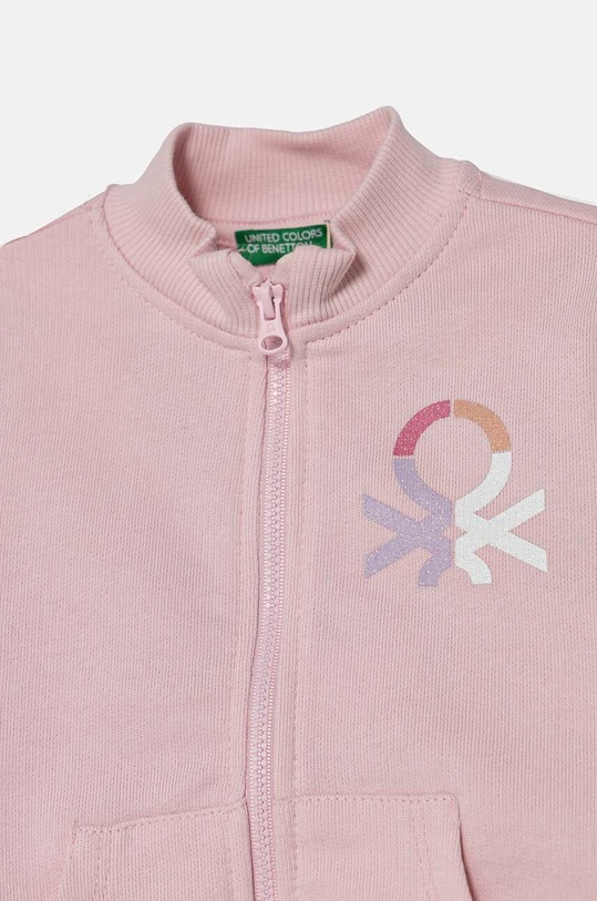 Dziewczynka United Colors of Benetton bluza bawełniana dziecięca 3J70G5037.P.Seasonal różowy