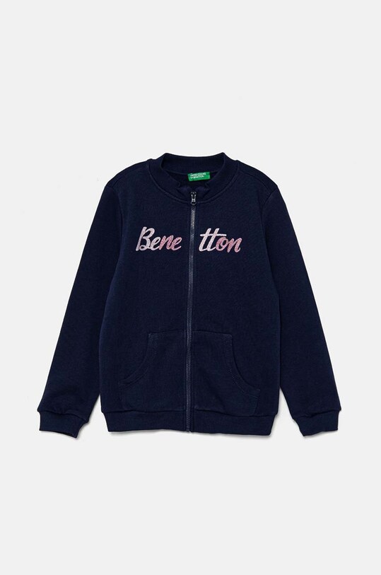 Детская хлопковая кофта United Colors of Benetton хлопок тёмно-синий 3J70G5037.P.Seasonal