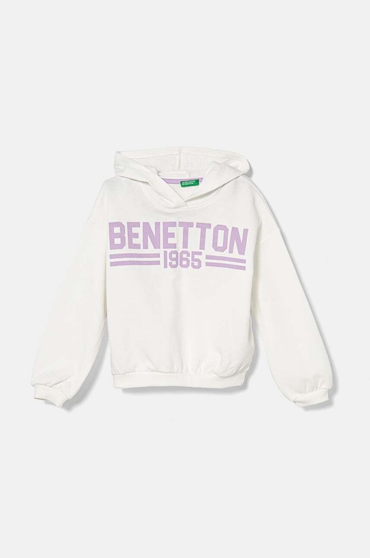 United Colors of Benetton bluza bawełniana dziecięca nadruk biały 3J68C203Q.G.Seasonal