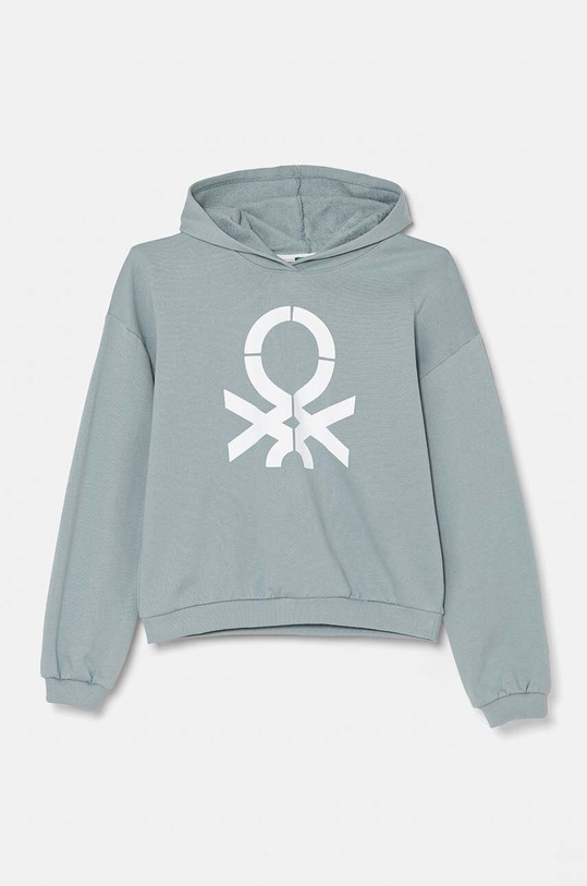 United Colors of Benetton bluza bawełniana dziecięca nadruk zielony 3J68C203Q.G.Seasonal