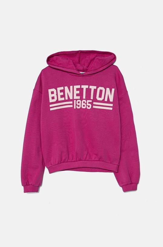 United Colors of Benetton bluza bawełniana dziecięca nadruk różowy 3J68C203Q.G.Seasonal