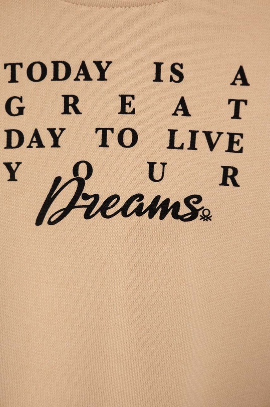 Девочка Детская хлопковая кофта United Colors of Benetton 33NVC10K3.G.Seasonal бежевый