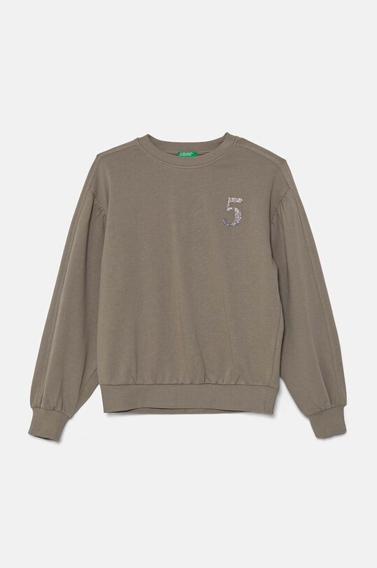 Дитяча бавовняна кофта United Colors of Benetton бавовна зелений 33NVC10K3.G.Seasonal