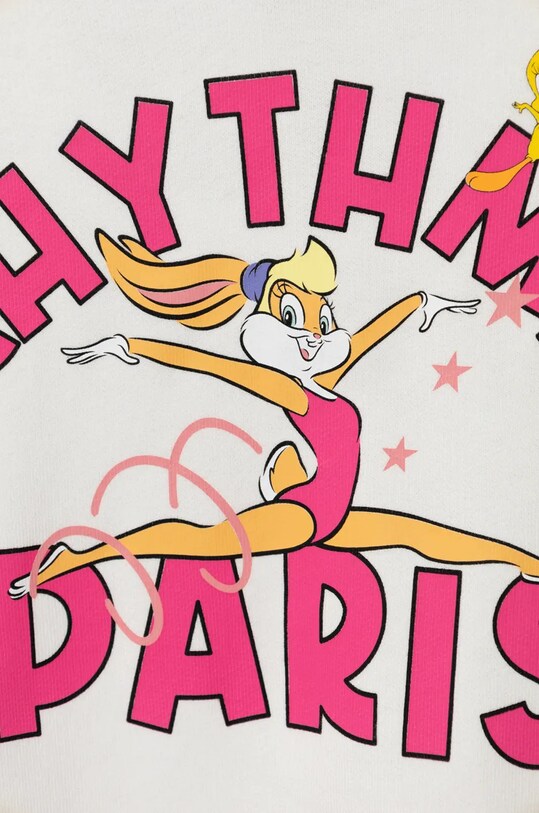 Dziewczynka United Colors of Benetton bluza bawełniana dziecięca x Looney Tunes 3J68C204B.G.Seasonal biały