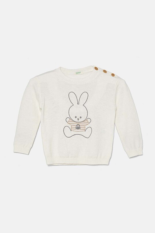 United Colors of Benetton pulover din amestec de lână pentru bebeluși imprimeu bej 1ZNNB1011.W.Seasonal