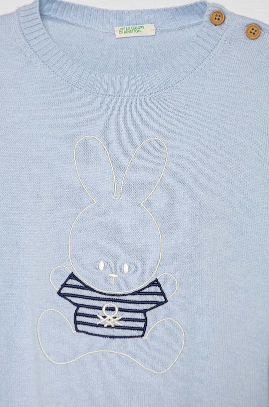Fete United Colors of Benetton pulover din amestec de lână pentru bebeluși 1ZNNB1011.W.Seasonal albastru