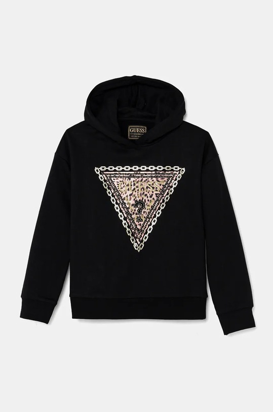 Παιδική βαμβακερή μπλούζα Guess στάμπα μαύρο J4BQ08.KAX74.9BYH