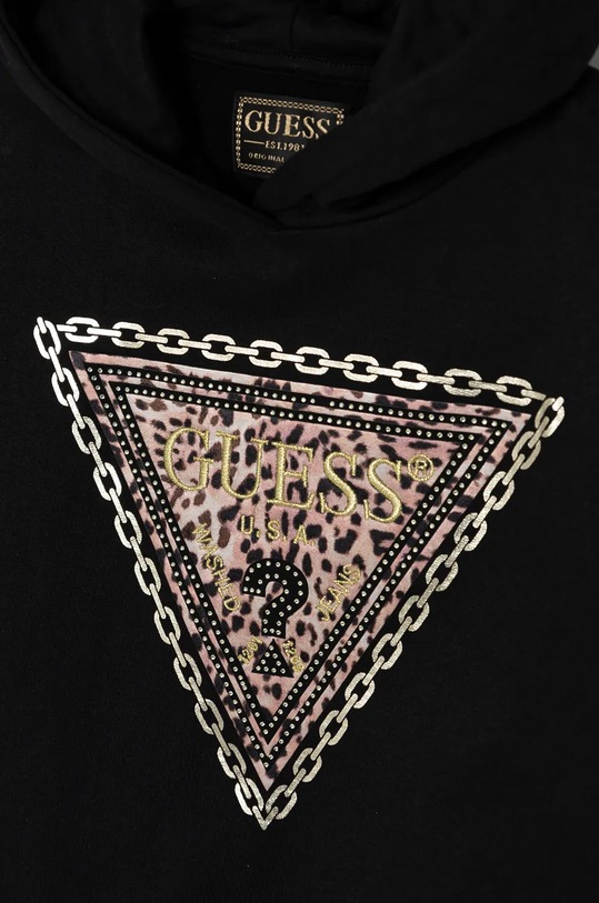 Κοριτσίστικα Παιδική βαμβακερή μπλούζα Guess J4BQ08.KAX74.9BYH μαύρο