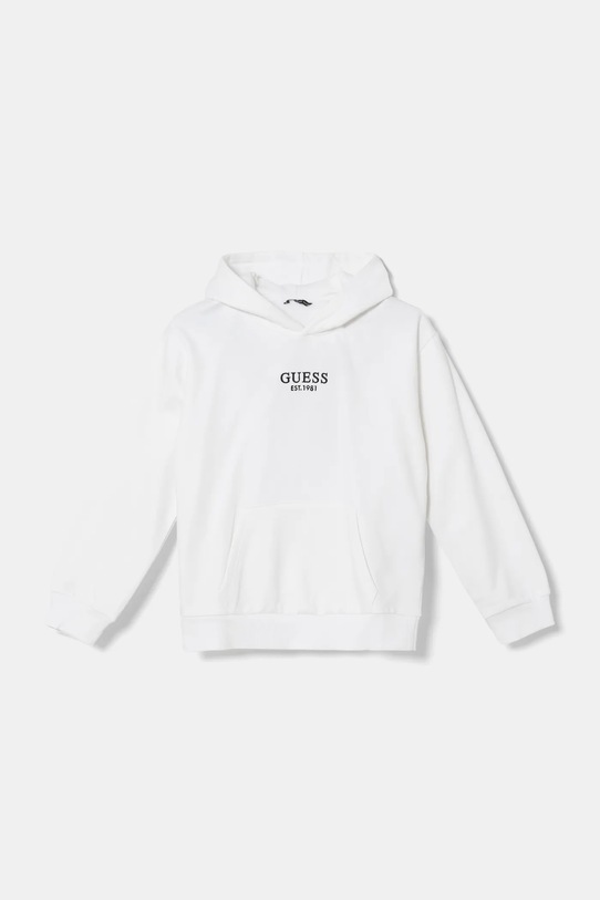Dětská bavlněná mikina Guess s kapucí bílá J4BQ31.KAV33.9BYH