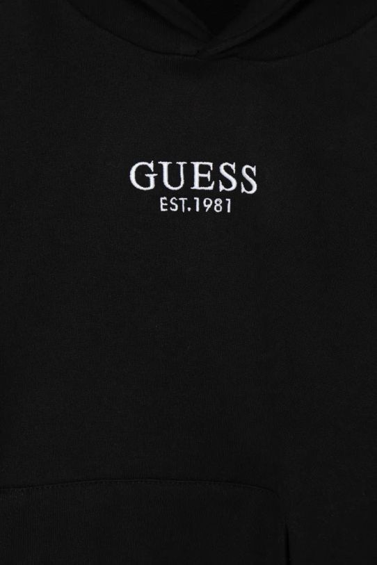 Fete Guess hanorac de bumbac pentru copii J4BQ31.KAV33.9BYH negru