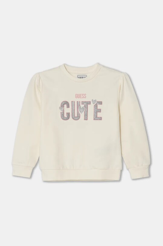 Детская хлопковая кофта Guess без капюшона бежевый K4BQ03.KAX73.9BYH