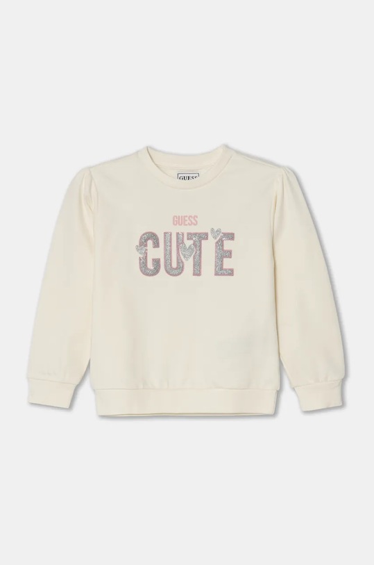 Detská bavlnená mikina Guess bavlna béžová K4BQ03.KAX73.9BYH