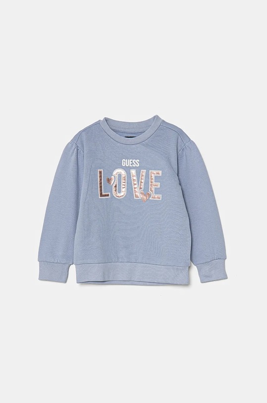 Guess bluza bawełniana dziecięca aplikacja niebieski K4BQ03.KAX73.9BYH