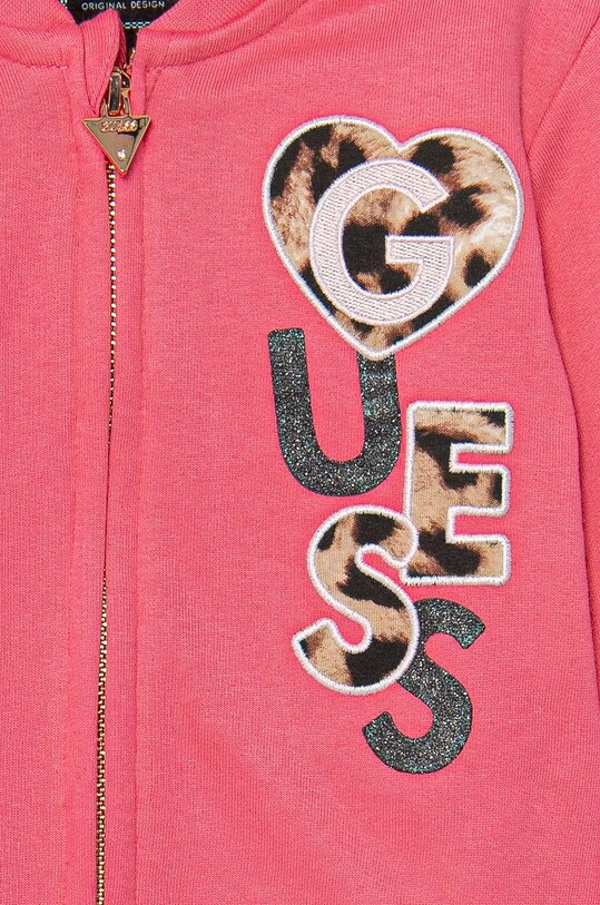 Fete Guess hanorac de bumbac pentru copii K4BQ04.KAX73.9BYH roz