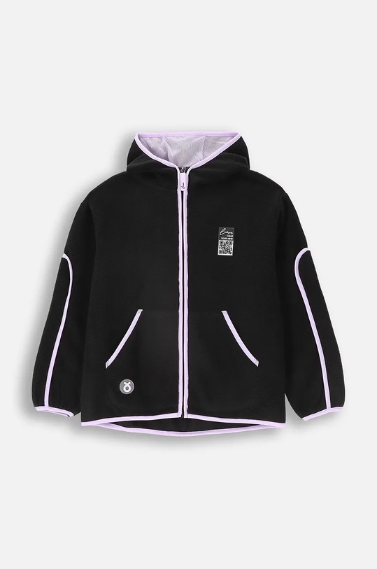 Lemon Explore bluza polarowa dziecięca z kapturem czarny ZL4132501ACG