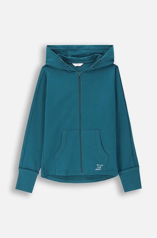 Coccodrillo bluza bawełniana dziecięca bawełna zielony ZC4132401VGA