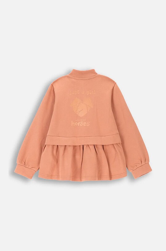 Детски памучен суичър Coccodrillo ZC4132201RGK розов AW24