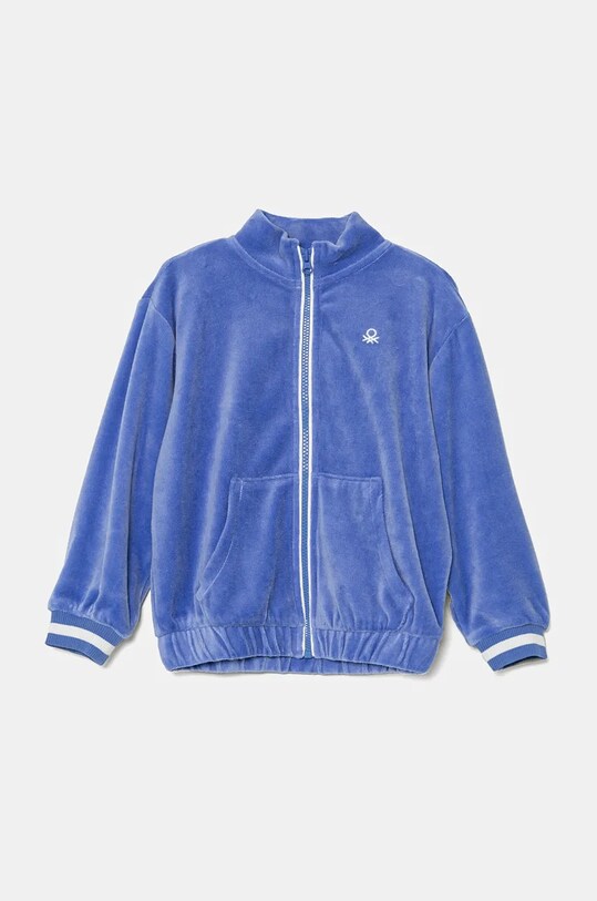 Detská mikina United Colors of Benetton bez kapucne modrá 3UK0G5036.P.Seasonal