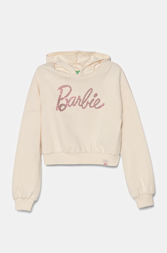 United Colors of Benetton hanorac de bumbac pentru copii imprimeu bej 3J68C204C.G.Seasonal