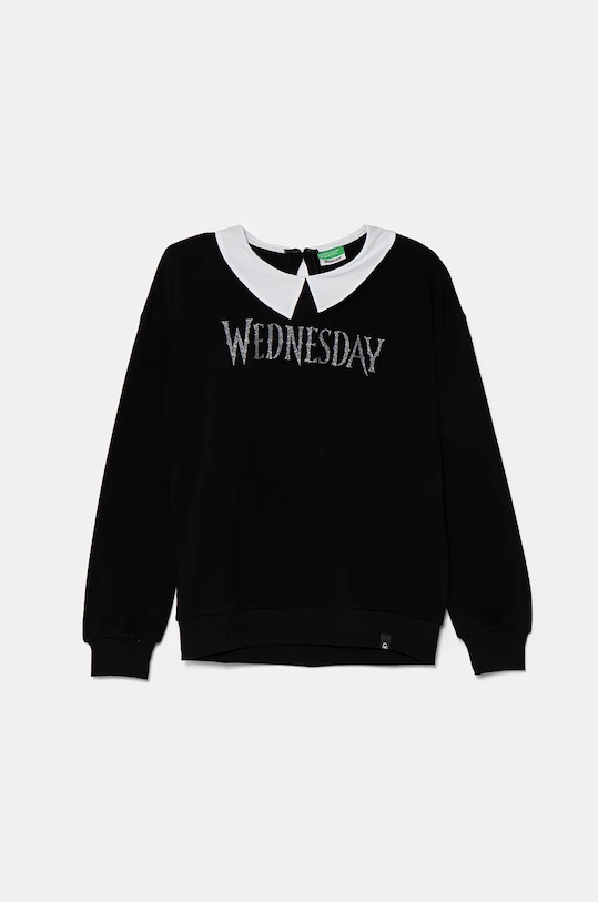 Дитяча бавовняна кофта United Colors of Benetton бавовна чорний 3J68C10MD.G.Seasonal