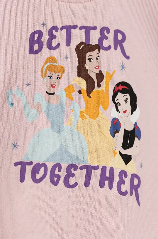 Fete United Colors of Benetton hanorac de bumbac pentru copii 3J68G10H7.P.Seasonal roz