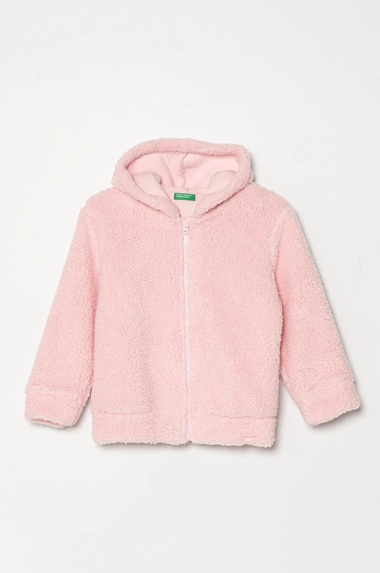 Dječja dukserica United Colors of Benetton bez uzorka roza 31VZG502C.G.P.Seasonal