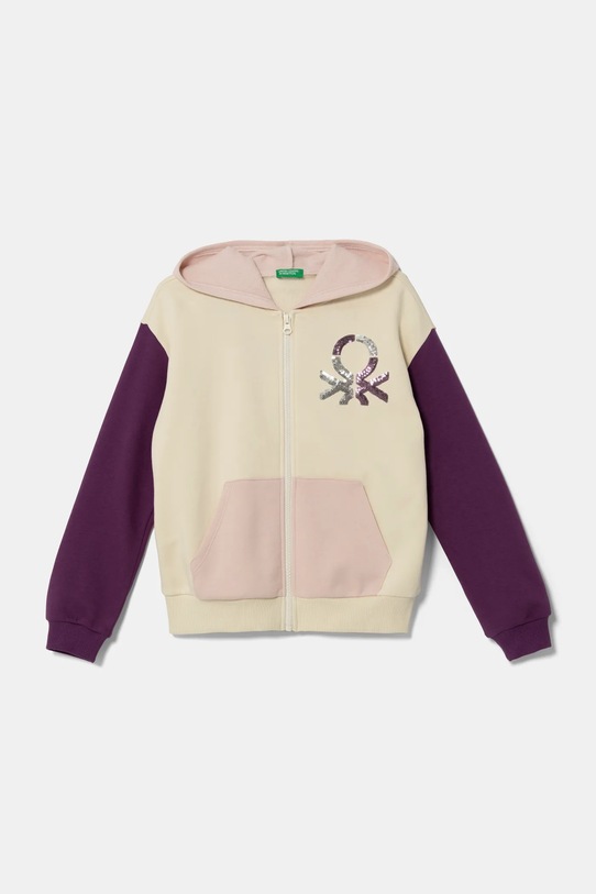 Παιδική μπλούζα United Colors of Benetton απλικέ μπεζ 39M2C504F.G.Seasonal