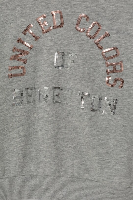 Dziewczynka United Colors of Benetton bluza dziecięca 39M2C203W.G.Seasonal szary