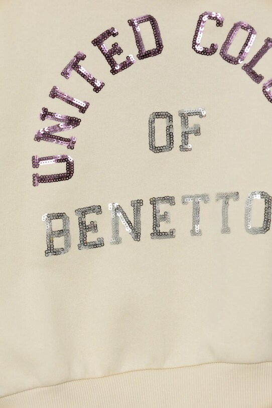 Dziewczynka United Colors of Benetton bluza dziecięca 39M2C203W.G.Seasonal beżowy