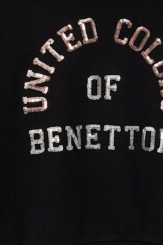Dziewczynka United Colors of Benetton bluza dziecięca 39M2C203W.G.Seasonal czarny