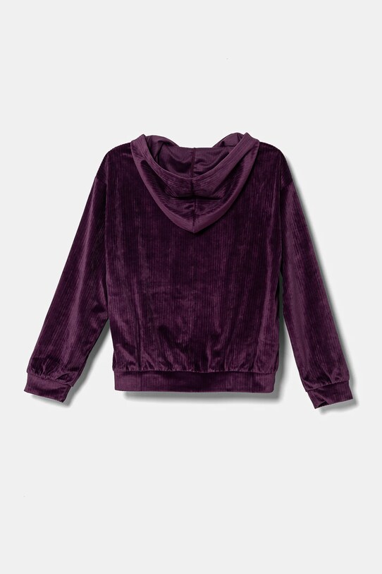 Дитяча велюрова кофта United Colors of Benetton 37JBC203V.G.Seasonal фіолетовий AW24
