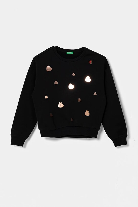 United Colors of Benetton bluza copii imprimeu negru 3J73C10M4.G.Seasonal