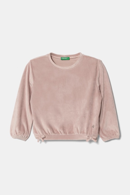 Dětská mikina United Colors of Benetton bez kapuce růžová 37JBG10GC.P.Seasonal