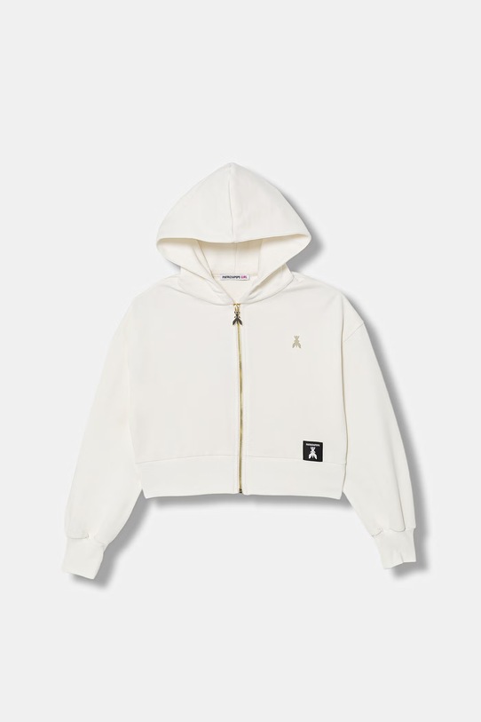 Patrizia Pepe gyerek melegítőfelső pamutból J046 pamut fehér 7M0823