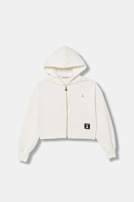 Patrizia Pepe gyerek melegítőfelső pamutból J046 pamut fehér 7M0823