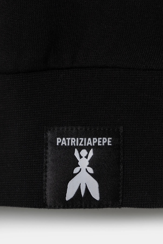 Κοριτσίστικα Παιδική βαμβακερή μπλούζα Patrizia Pepe J046 7M0854 μαύρο