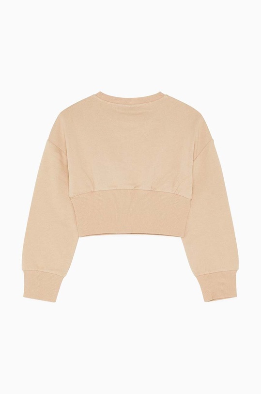 Παιδική βαμβακερή μπλούζα Patrizia Pepe J046 7M0870 μπεζ AW24