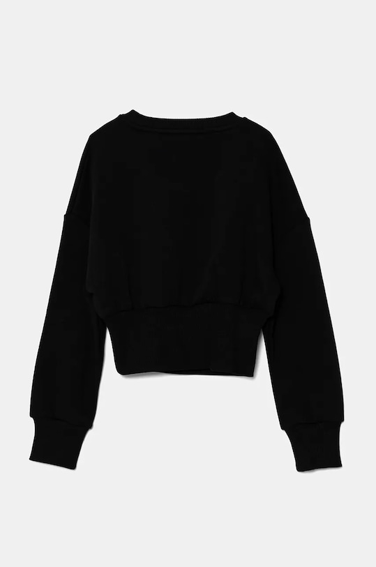 Παιδική βαμβακερή μπλούζα Patrizia Pepe J046 7M0870 μαύρο AW24