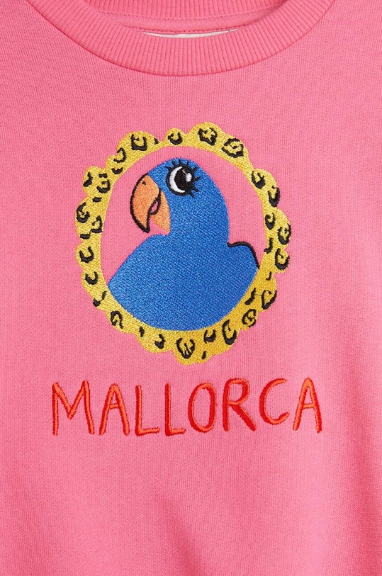 Mini Rodini bluza bawełniana dziecięca Parrot różowy 2462012028