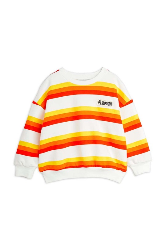 Dětská bavlněná mikina Mini Rodini Stripe 2462012400 oranžová AW24