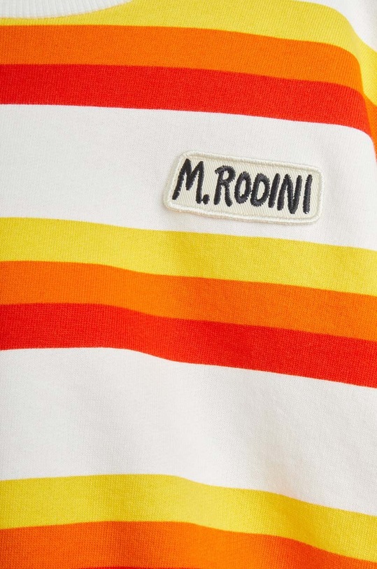 Dětská bavlněná mikina Mini Rodini Stripe oranžová 2462012400