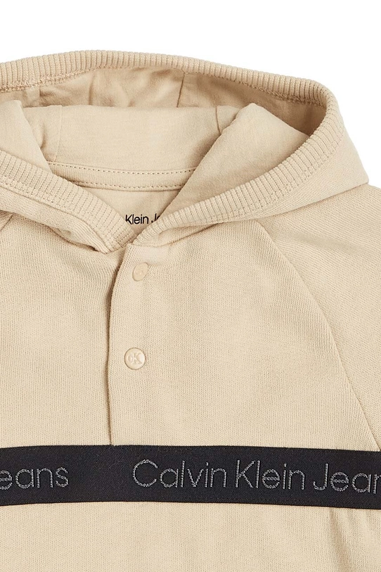 Chłopiec Calvin Klein Jeans bluza bawełniana dziecięca IN0IN00204.9BYH beżowy