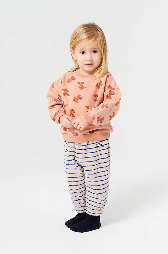 Kojenecká mikina Bobo Choses Hungry Squirrel oranžová 224AB034