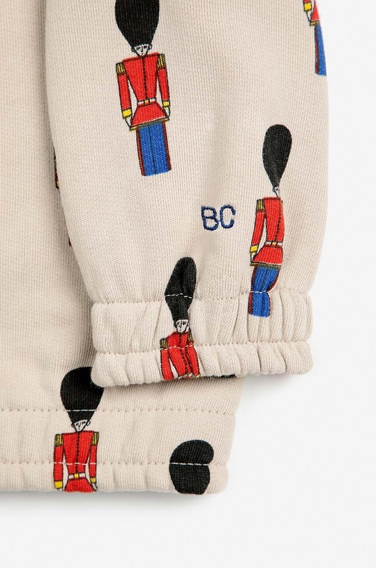 Bobo Choses hanorac de bumbac pentru bebelusi Little Tin Soldier bej 224AB043