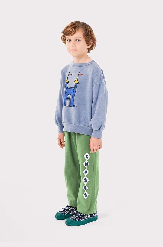 Bobo Choses hanorac de bumbac pentru copii Faraway Castle 224AC036 gri