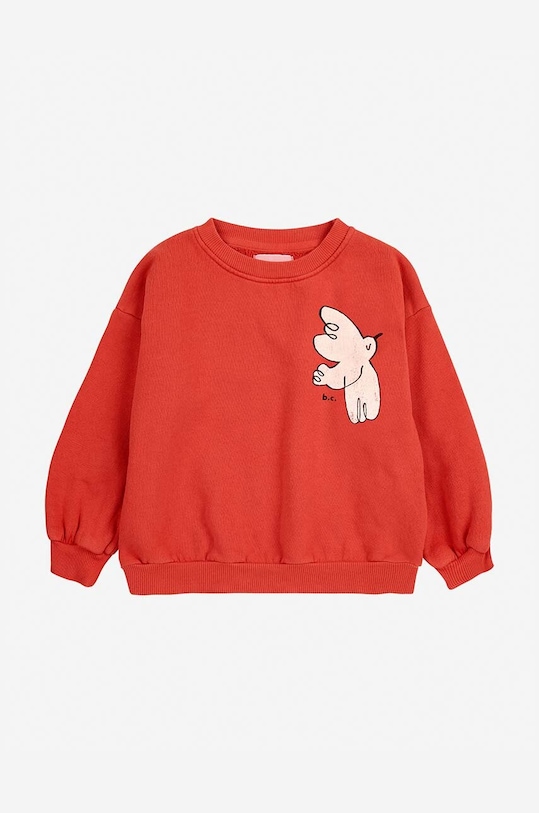 Detská bavlnená mikina Bobo Choses Freedom Bird 224AC040 červená AW24