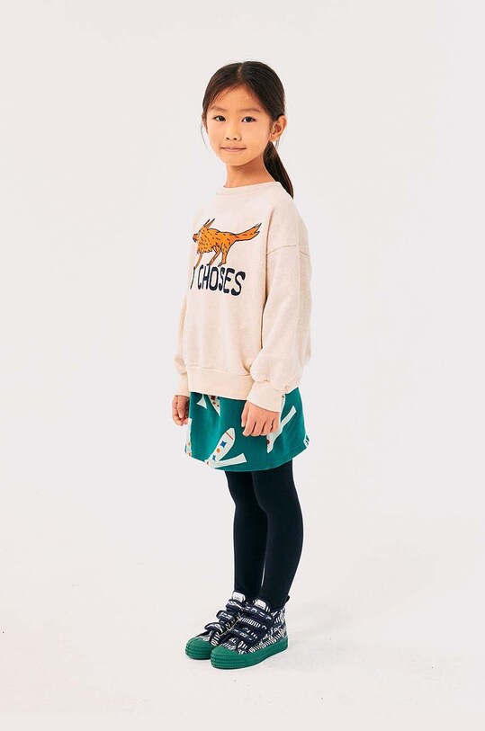 Bobo Choses felpa in cotone bambino/a The Clever Fox 224AC044 beige