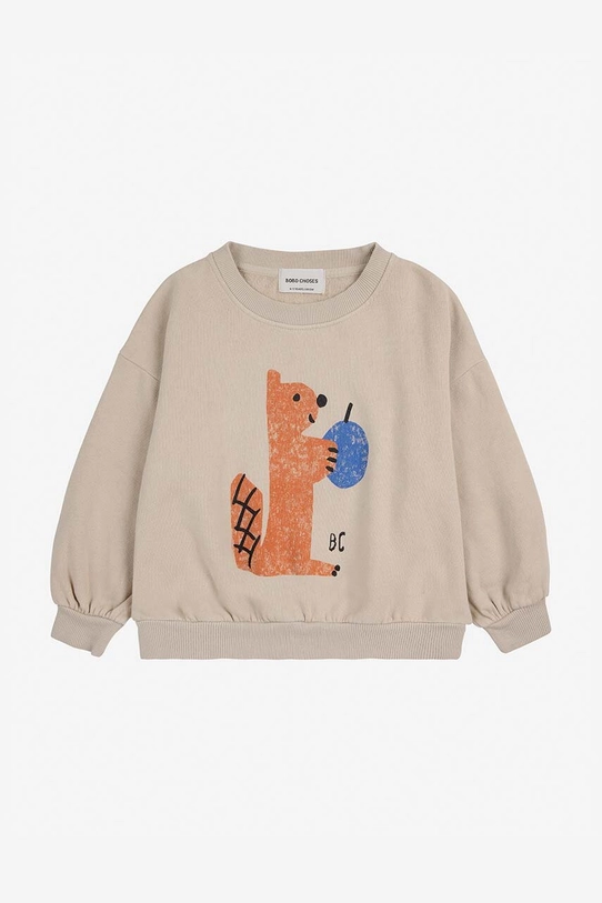 Bobo Choses bluza dziecięca Hungry Squirrel 224AC047 beżowy AW24