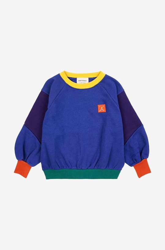 Dětská mikina Bobo Choses Funny face bez kapuce námořnická modř 224AC052